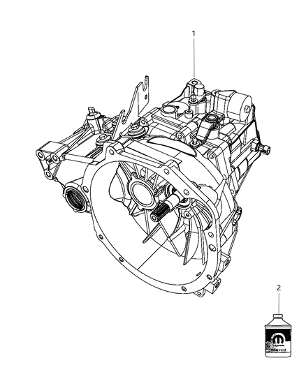 2010 Dodge Journey Transmission / Transaxle Assembly of Manual Transmission Diagram 2 - Thumbnail