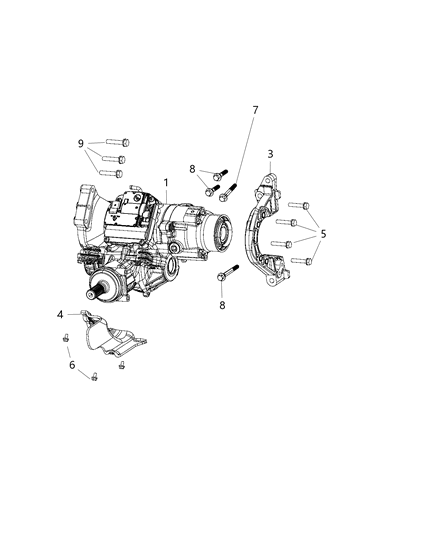2017 Jeep Cherokee Power Transfer Unit See Note Diagram for 68307403AA