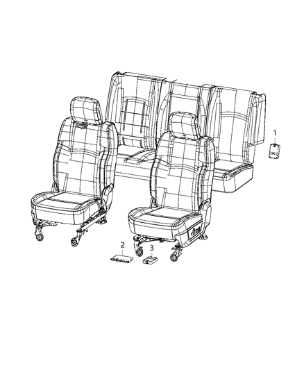 2020 Ram 3500 Pickup Modules, Body Diagram 8 - Thumbnail