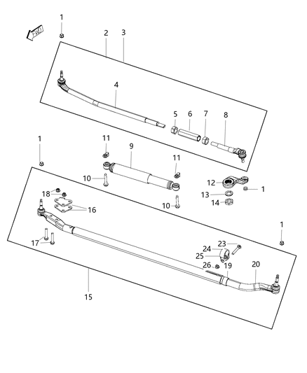 2014 Ram 3500 Pickup Steering Linkage Diagram
