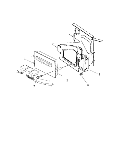 2005 Dodge Ram 1500 EEC Module Diagram for R6028892AC