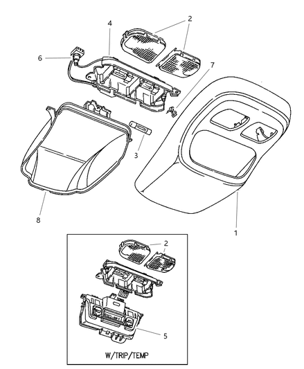1998 Dodge Ram 3500 Regular Cab Overhead Console Diagram