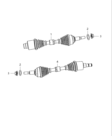 2019 Dodge Journey Front Axle Shafts Diagram 1 - Thumbnail