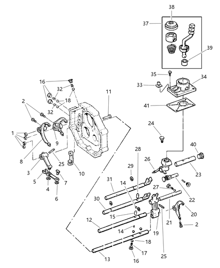 1998 Jeep Wrangler Fork & Rail Diagram 2 - Thumbnail