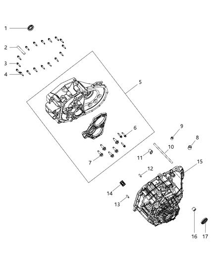 2013 Dodge Dart Support Transmission Diagram for 68166636AA
