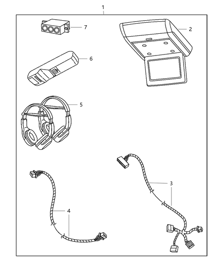 2012 Ram 3500 Pickup Media System Rear Entertainment Diagram