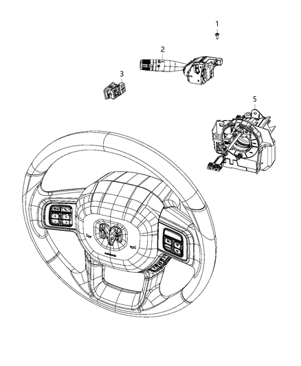 2019 Ram 2500 Clockspring Diagram for 68425690AA