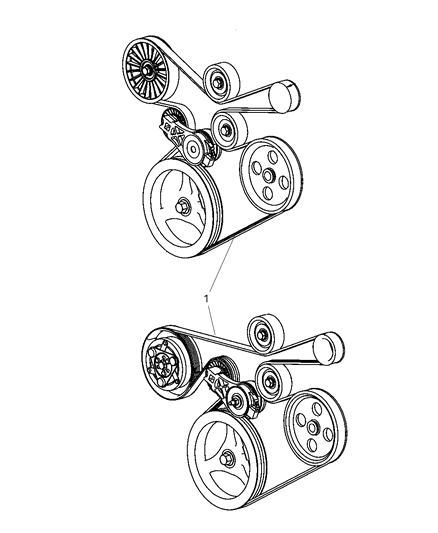 2005 Jeep Wrangler Drive Belts Diagram 1 - Thumbnail