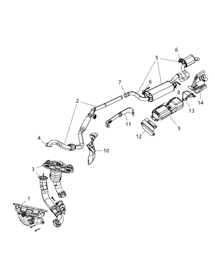 2008 Dodge Grand Caravan Shield Heat Diagram for 5109399AB