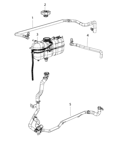 Heater Hose Diagram for 68403558AB