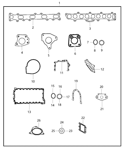 2015 Ram C/V Engine Gasket / Install Kits Diagram 1 - Thumbnail