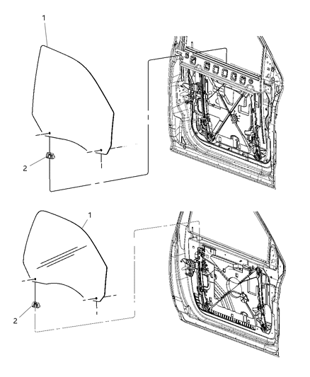 2012 Ram 1500 Front Door of Glass Diagram