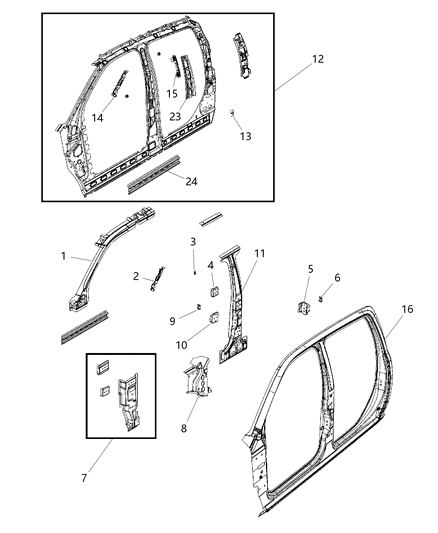 2017 Ram 3500 Pickup Front Aperture Panel Diagram 2 - Thumbnail