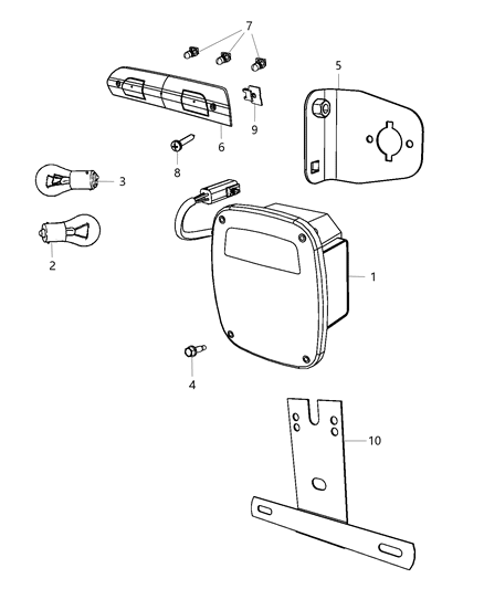2016 Ram 3500 Pickup Lamps - Rear Diagram 3 - Thumbnail