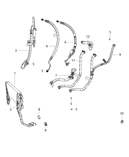 2020 Ram 3500 Pickup Power Steering Hose Diagram 1 - Thumbnail
