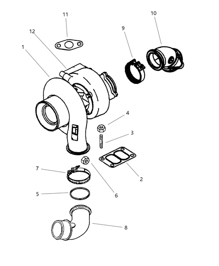 1998 Dodge Ram 2500 Regular Cab Turbocharger Diagram 2 - Thumbnail