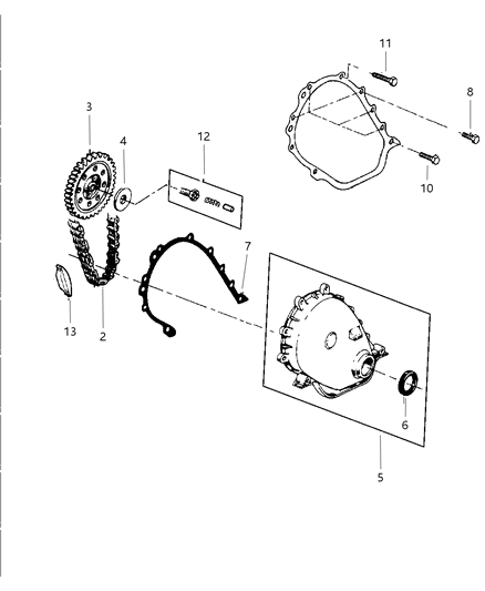 1998 Jeep Grand Cherokee Timing Gear & Cover Diagram 1 - Thumbnail