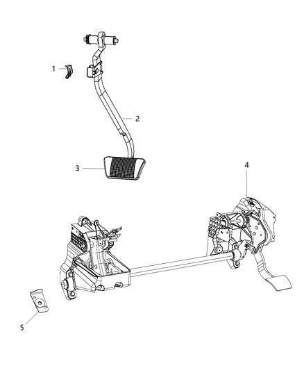 2014 Jeep Cherokee Pedal, Brake Diagram