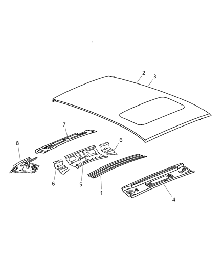 2009 Dodge Caliber Roof Panel Diagram