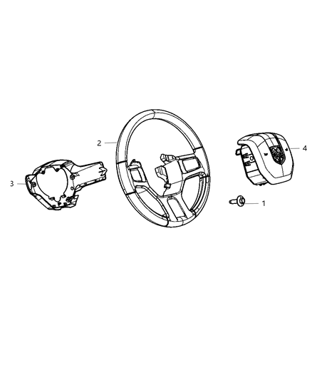2011 Ram 1500 Wheel Steering Diagram for 1EF55XDVAJ
