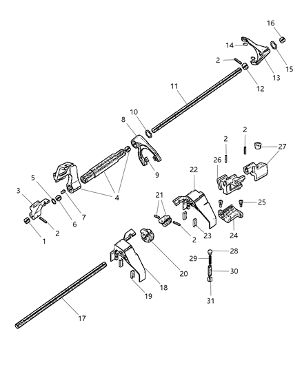 2016 Dodge Viper Forks And Rails Diagram 1 - Thumbnail