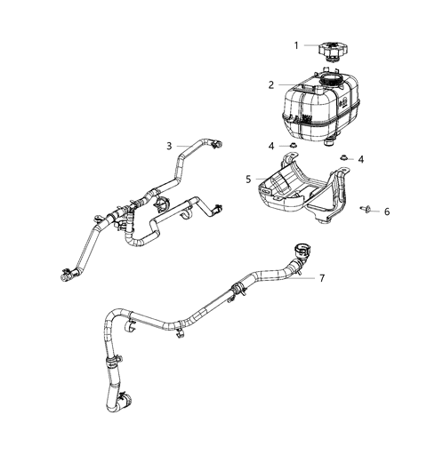 2021 Jeep Gladiator Coolant Recovery Bottle Diagram 2 - Thumbnail