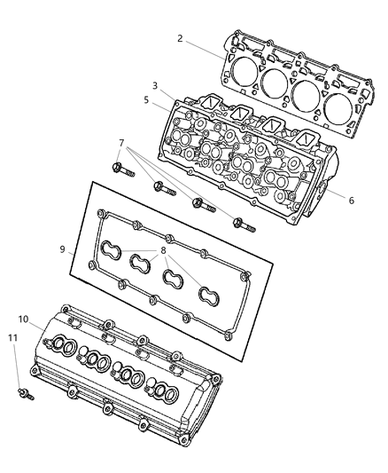 2006 Jeep Commander Cylinder Head Diagram 3 - Thumbnail