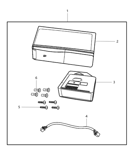 2002 Jeep Grand Cherokee Player Kit CD Changer-10 Disc Diagram for 82207521