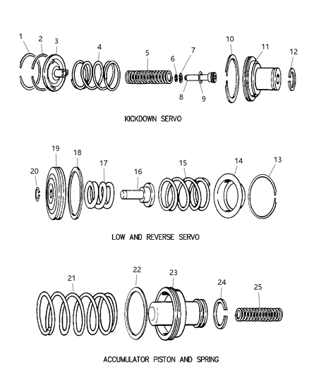 1997 Dodge Ram Van Spring, Reverse Servo Cushion, Orange, A904 Diagram for 4130824