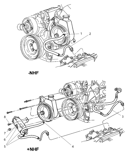 1999 Dodge Durango Power Steering Hoses Diagram 2 - Thumbnail