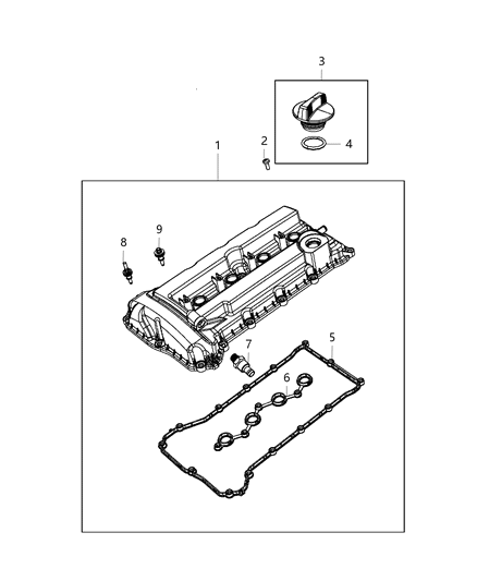 2019 Dodge Journey Cylinder Head Covers Diagram 1 - Thumbnail