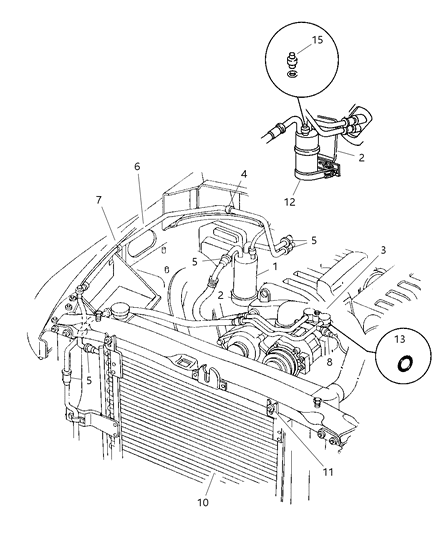 1998 Dodge Ram 2500 Regular Cab Plumbing - A/C Diagram 1 - Thumbnail