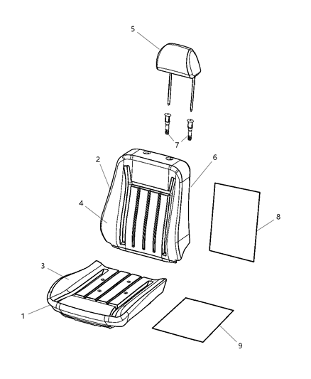 2005 Dodge Durango Front Bucket Seat Diagram 2 - Thumbnail