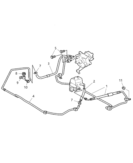 2004 Chrysler Crossfire Power Steering Hoses Diagram 2 - Thumbnail