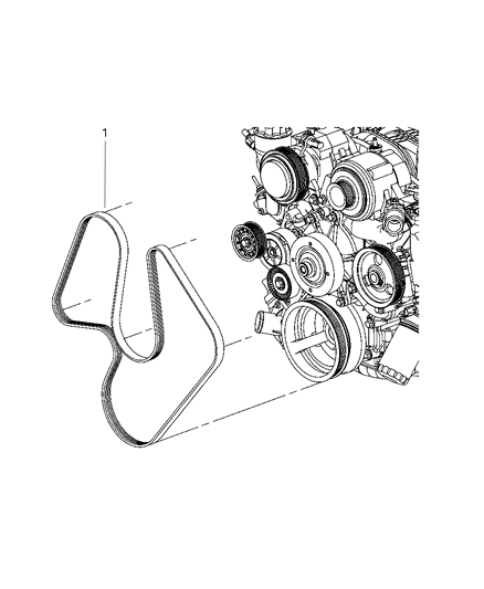 2008 Jeep Commander Belts, Serpentine & V-Belts Diagram 1 - Thumbnail