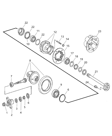 2008 Dodge Sprinter 3500 Differential Assembly, Rear Diagram 2 - Thumbnail