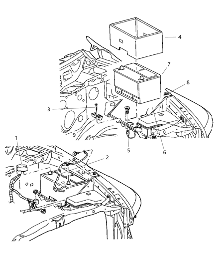 2006 Dodge Ram 2500 Negative Cable Diagram for 56051166AB
