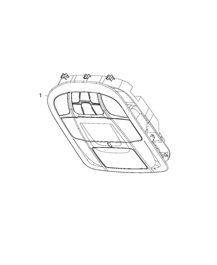 2017 Chrysler Pacifica Console Overhead Diagram for 6ES95PD2AA