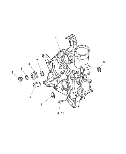 2005 Chrysler Crossfire Timing Cover Diagram for 5098172AA