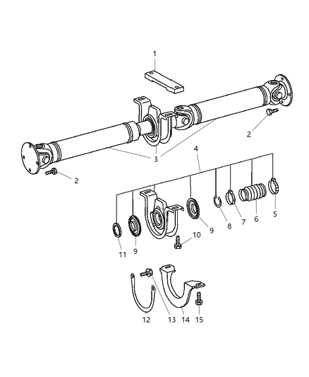 2006 Dodge Sprinter 2500 Propeller Shaft - Rear Diagram 1 - Thumbnail
