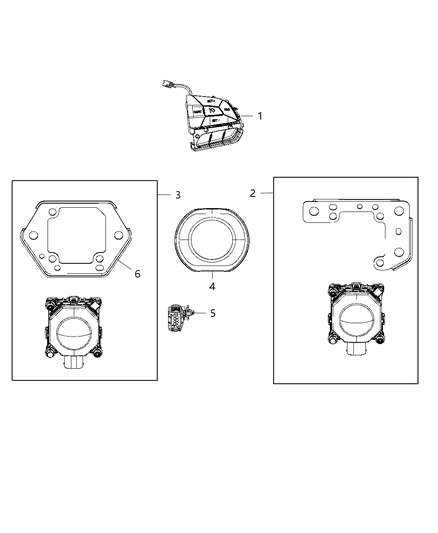 2020 Jeep Grand Cherokee Sensor Adaptive Speed Control Module Assembly Diagram for 68456215AC