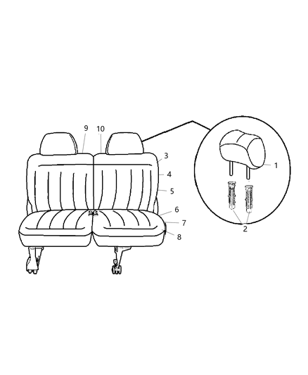 2006 Dodge Caravan Third Seat 60/40 Fold On Floor Diagram