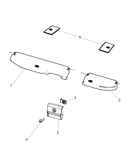 2015 Ram 3500 Pickup Floor Cargo Storage Diagram