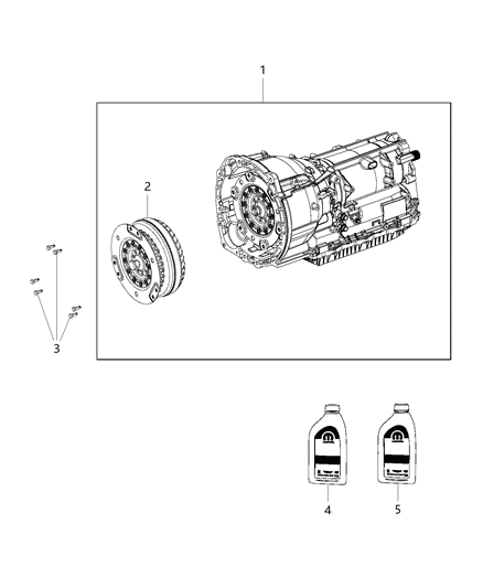 2019 Jeep Wrangler Transmission / Transaxle Assembly of Automatic Transmission Diagram