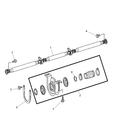 2007 Dodge Sprinter 2500 Driveshaft Diagram 1 - Thumbnail