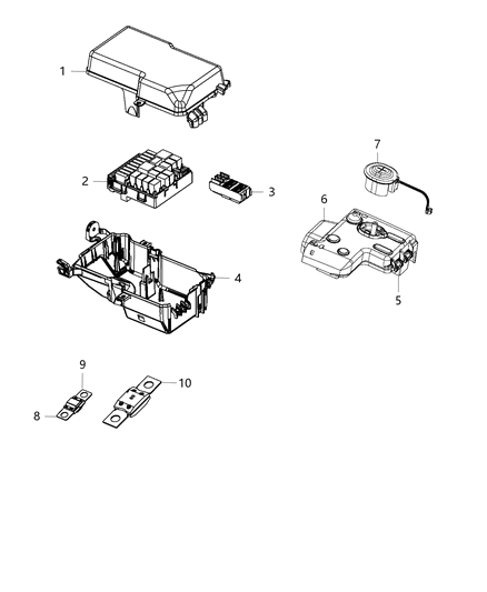2016 Dodge Dart Fuse Diagram for 68172086AB