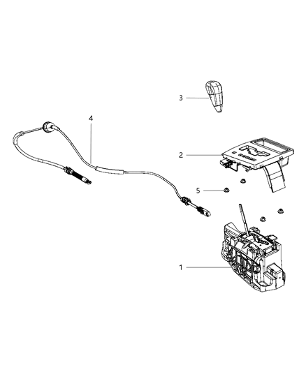 2009 Chrysler 300 Bezel Console PRNDL Diagram for 4578581AB