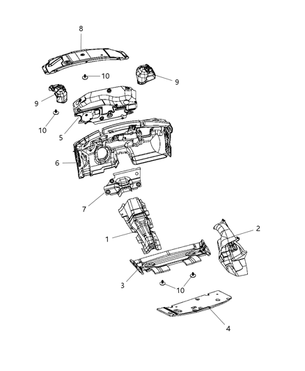 2008 Chrysler Pacifica Insulation, Outer Diagram for 5054392AC
