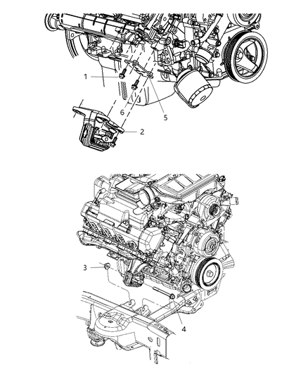 2008 Dodge Ram 3500 Cab Chassis Engine Mounting Diagram 2 - Thumbnail