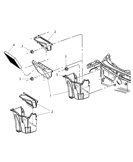 2005 Dodge Magnum Filter Cabin Air Diagram for 4596501AB